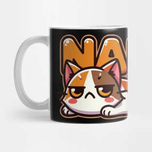 Funny Grouchy Cat Saying Nah Mug